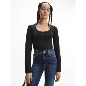 Calvin Klein dámské černé tričko s dlouhým rukávem - L (BEH)